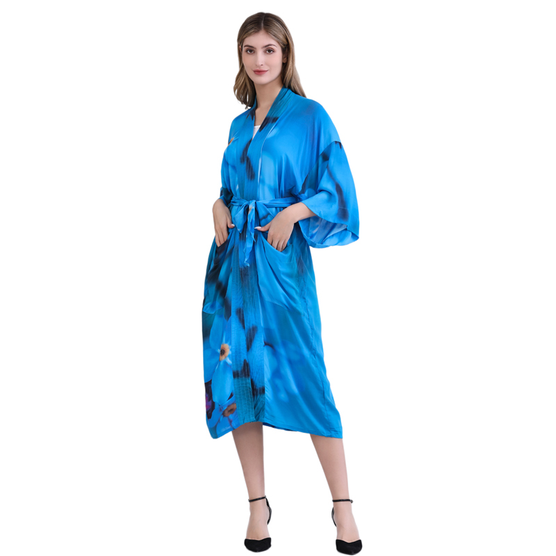 custom printed kimono robe