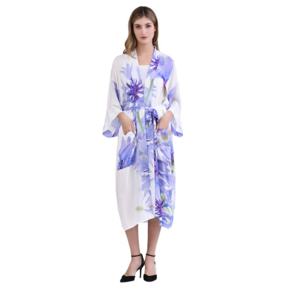 custom photo printed kimono robe for sale