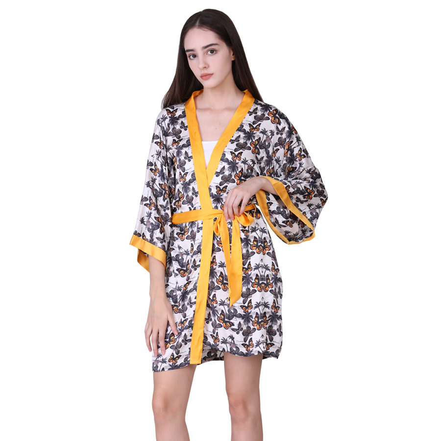 Dress custom silk kimono personalized kimono robe for sale