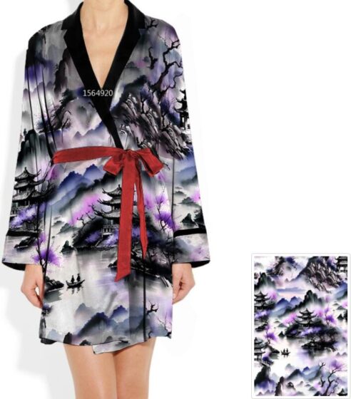 Maßgeschneidertes Kimono-Kleid